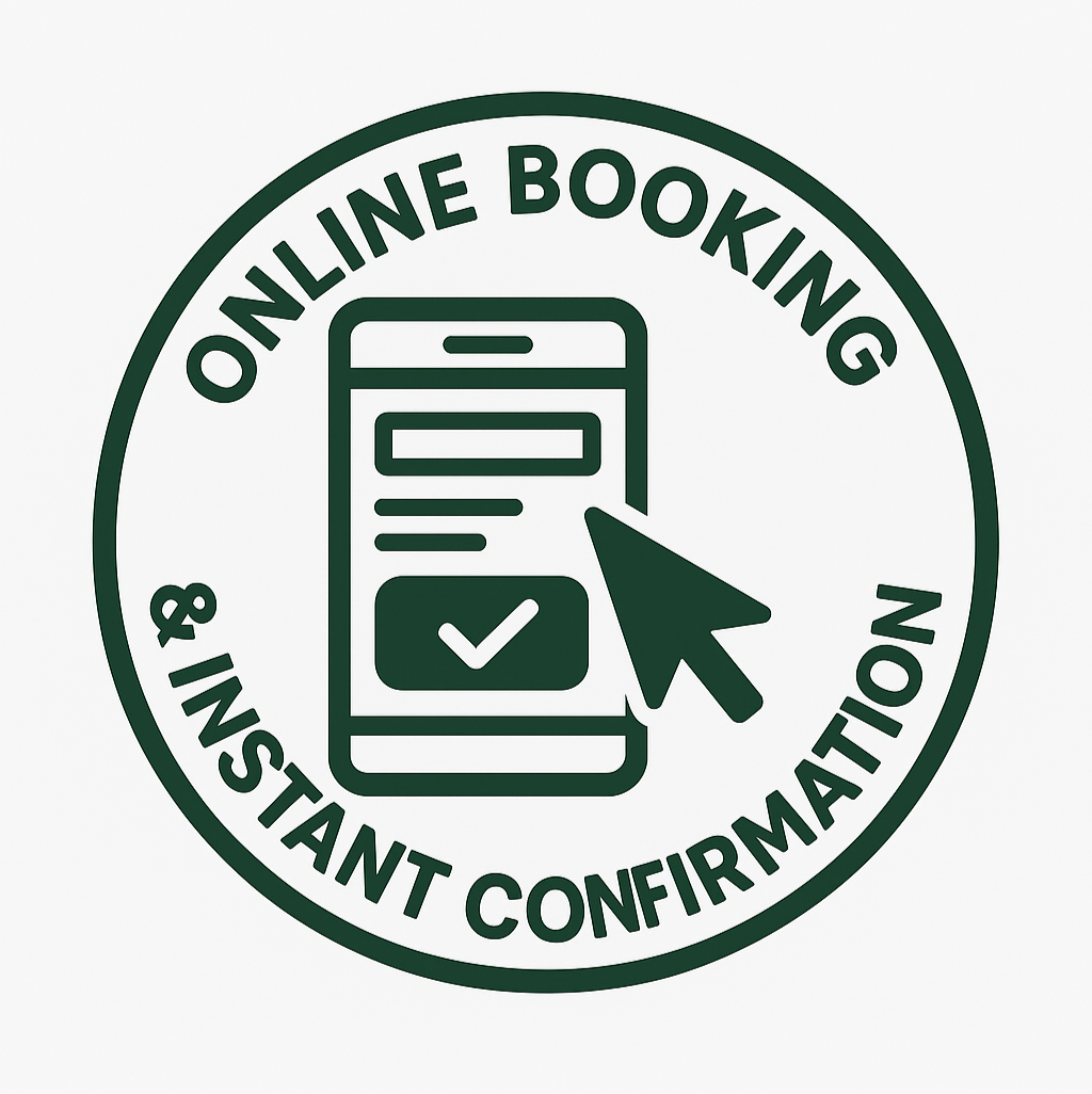 Online Booking & Instant Confirmation
